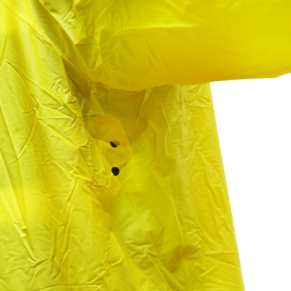 Waterproof hooded poncho L made of PVC, 2 pockets, snap closure, yellow Breckner Germany