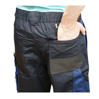Work pants, polyester with cotton, navy blue, M Breckner Germany