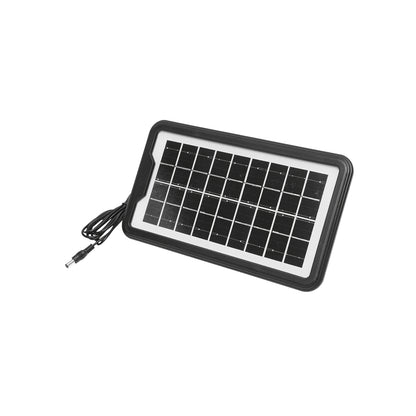 Portable LED lighting kit with 3 bulbs/projector, solar panel and 6V, 3Ah battery for fishing camping GD-17