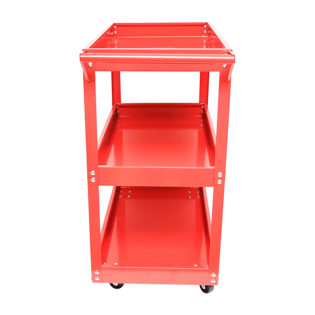 Metal cart on wheels with 3 shelves for tools 730x720x360mm