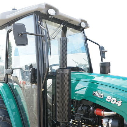 80HP tractor with closed cabin, YTO turbo engine, wheels 8.3-20/12.4-28 KONIG 804