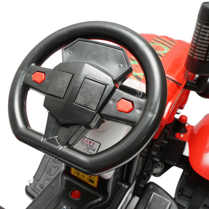 Electric tractor with trailer and battery for kids, toy for 3-6 years Hello Baby