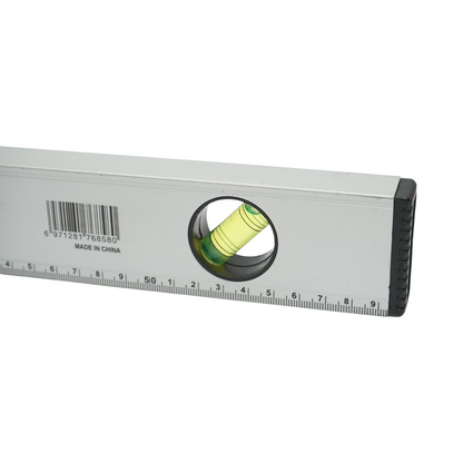 Magnetic aluminum level 600mm, 3 level bubbles, graduated ruler 0-60cm Crownman