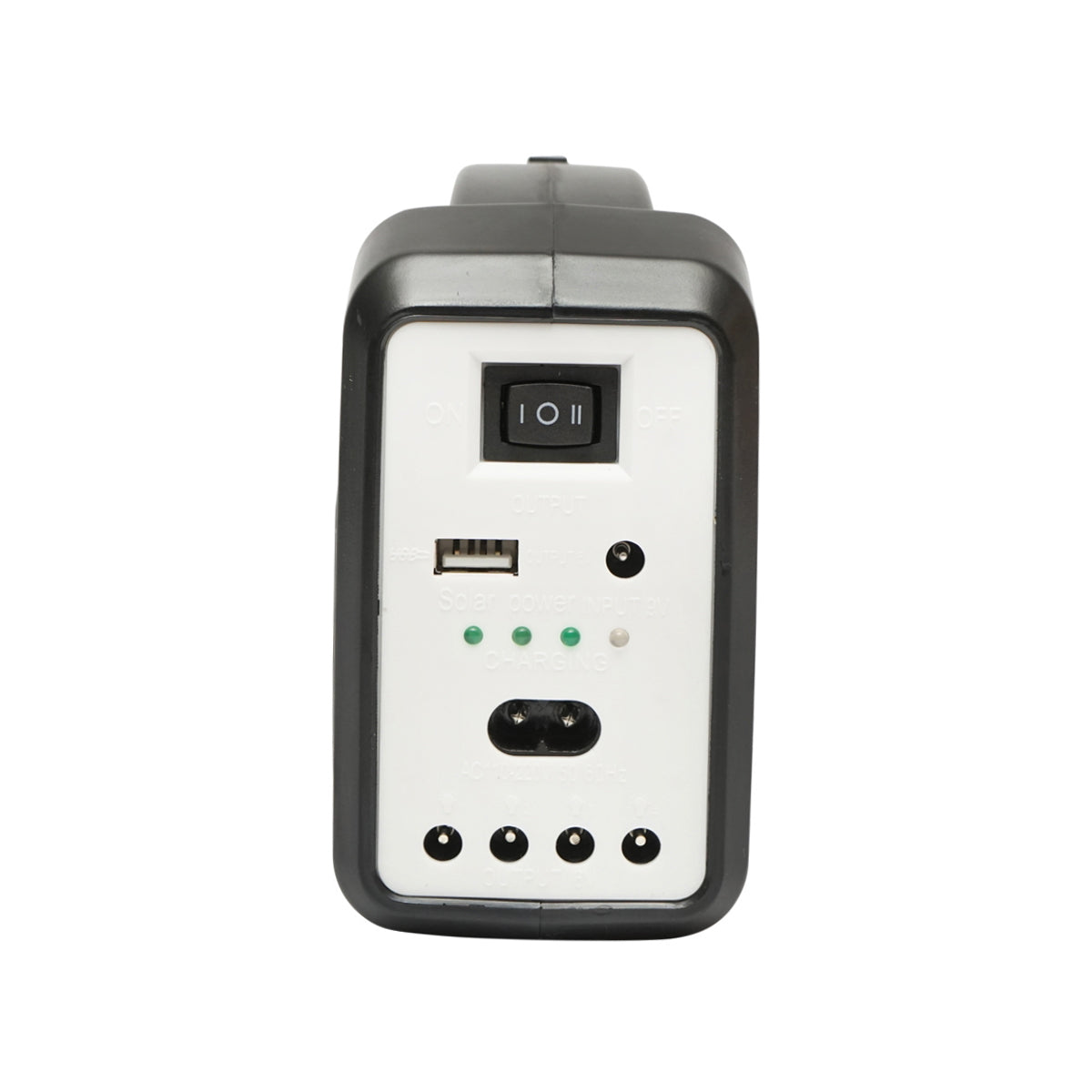 Portable LED lighting kit with 3 bulbs/projector, solar panel and 6V, 4.5Ah battery for fishing camping GD-7COB