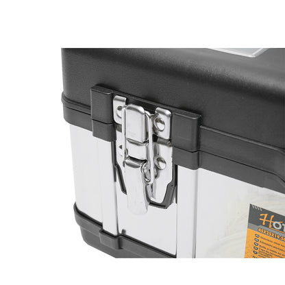 Stainless steel toolbox with plastic lid 450x250x195mm Hoteche