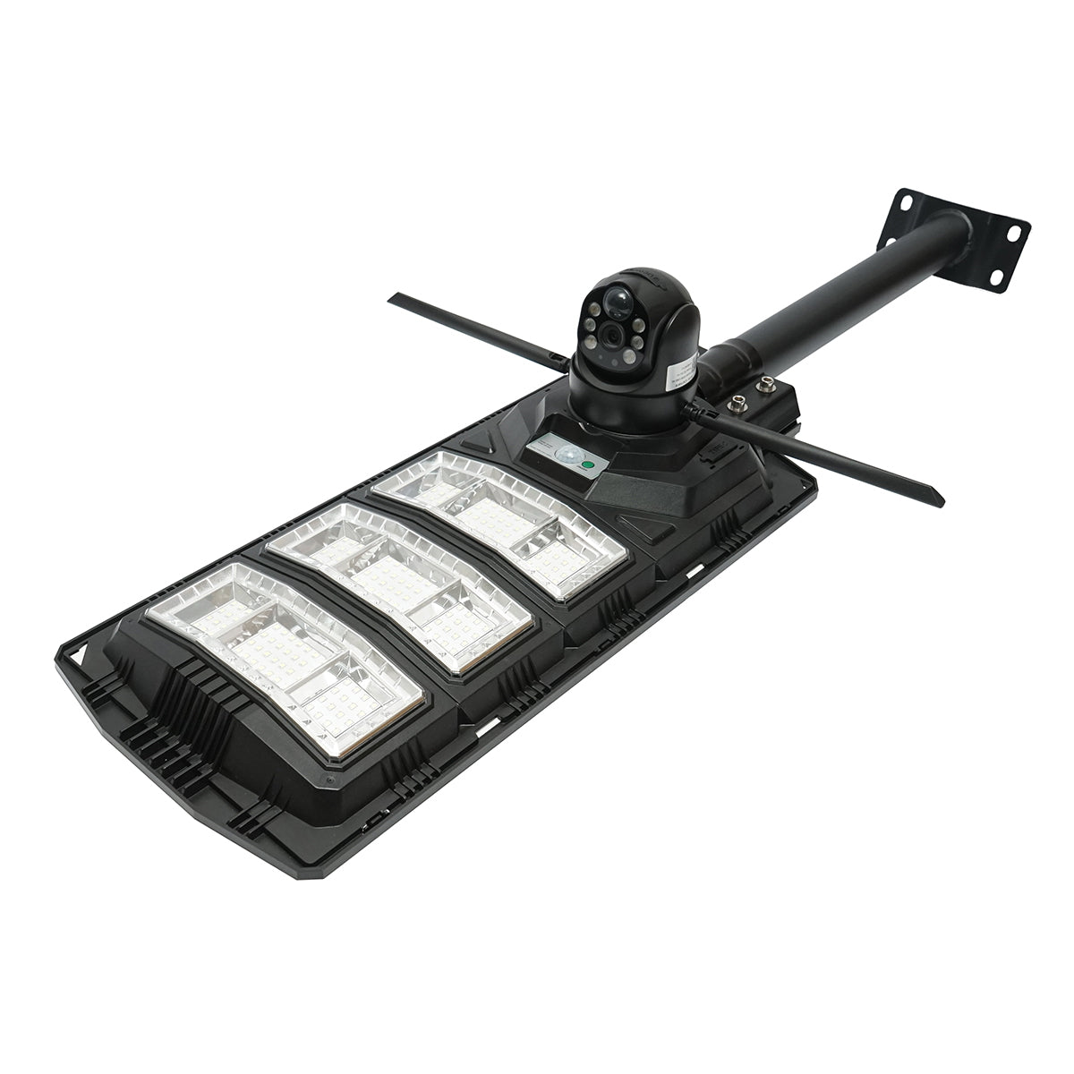 LED solar lamp 450W, 4 MP AI surveillance camera, WIFI, 4G SIM with 24W solar panel, LifePo4 18Ah battery, 360-degree rotation, night vision, human detection, V380 Pro application