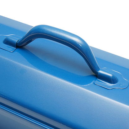 Blue metal tool box 420x170x120mm Breckner Germany