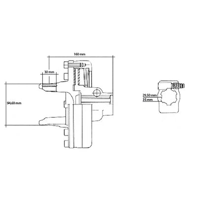Cardan clutch T5 with 2 friction discs