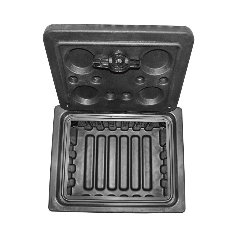 Tool box without support, made of black plastic 380x400x500 mm