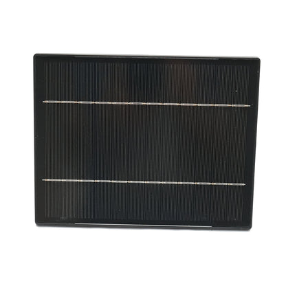 4 MP dual lens surveillance camera with 7.6W solar panel, fast charging 18650 battery, 2.4 GHz WIFI, 360 degree PTZ rotation with motion sensor, human detection PIR, alarm, night vision and iCSee application