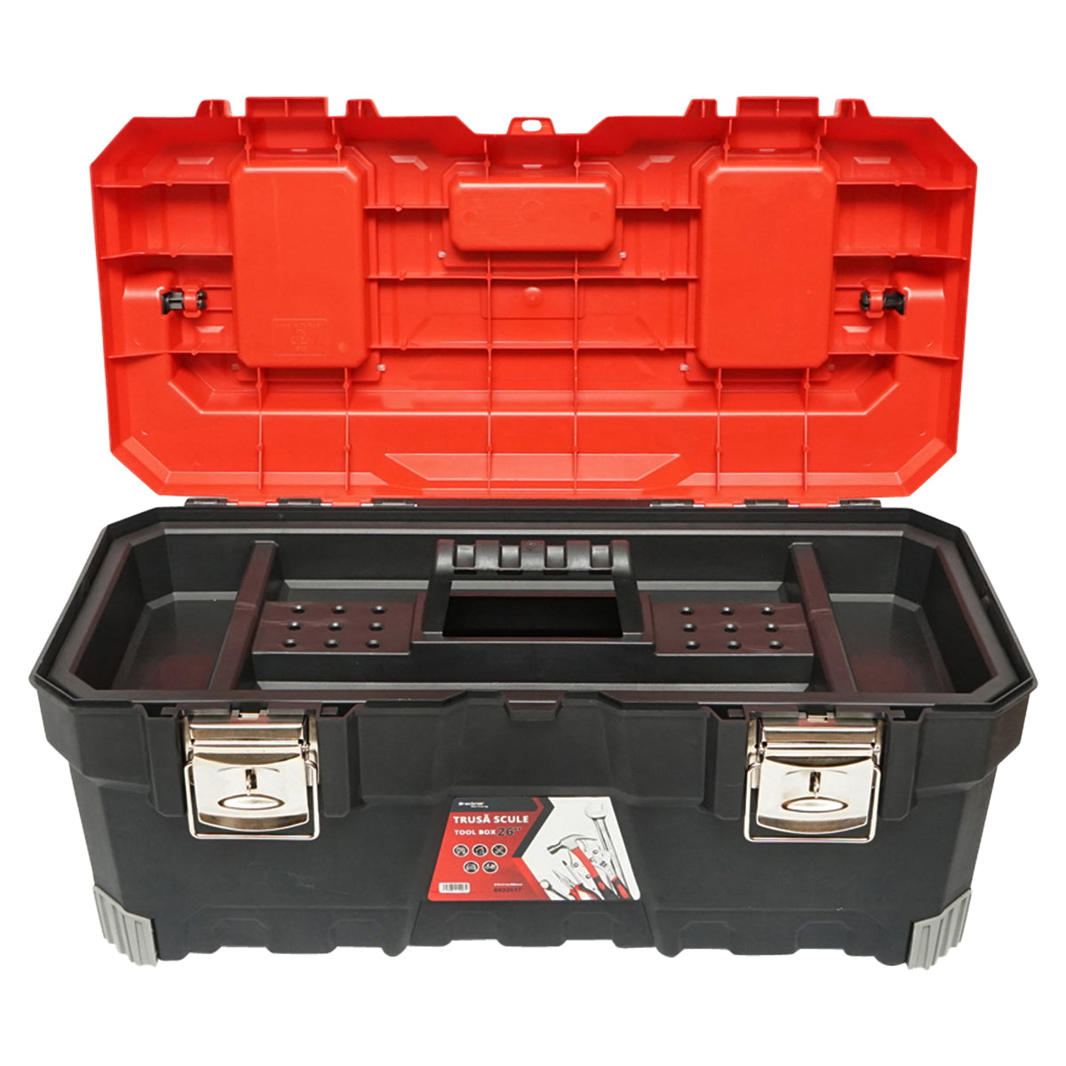 Professional tool box with aluminum handle 676x314x300mm Breckner Germany