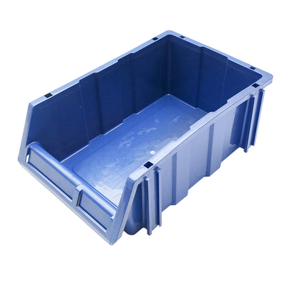 Stand with 15 storage/organization boxes, blue plastic box, 765x400x1100mm