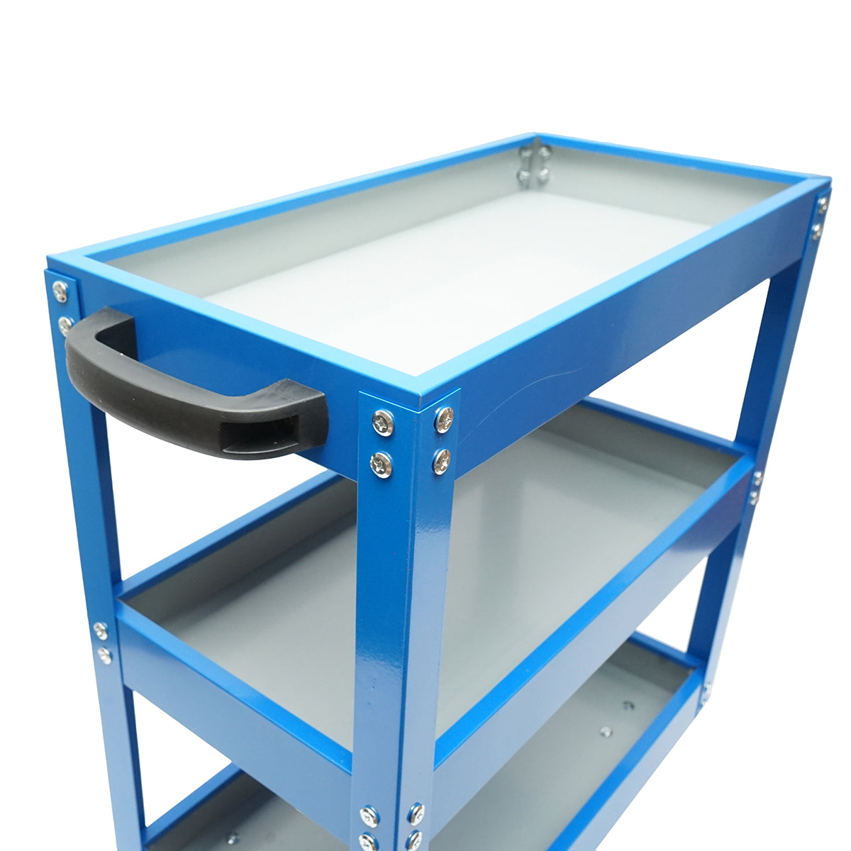 Metal cart on wheels with 3 shelves for tools 510x260x575mm