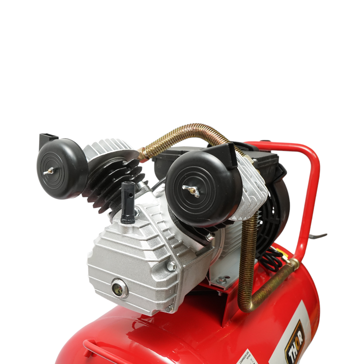 Air compressor volume 100L, motor 2 cylinders in V 2.2KW/2HP, maximum pressure 8 bar, suction air volume 370L THOR