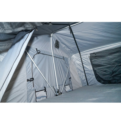 Waterproof car tent for 3 people, ceiling attachment with extension, platform, and ladder
