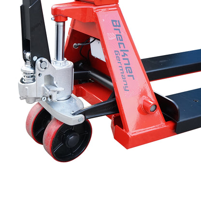 Manual pallet truck 2T with electronic scale and silicone wheel Breckner Germany