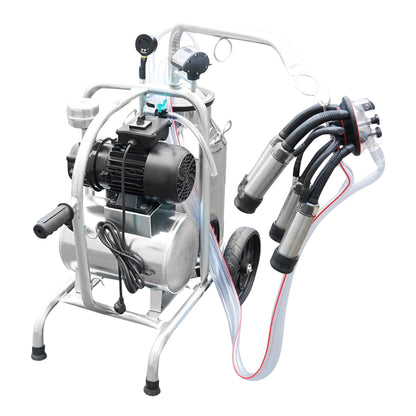 Cow milking machine with 160cc collection group, galvanized chassis, 30L stainless steel tank, 1 station Breckner Germany