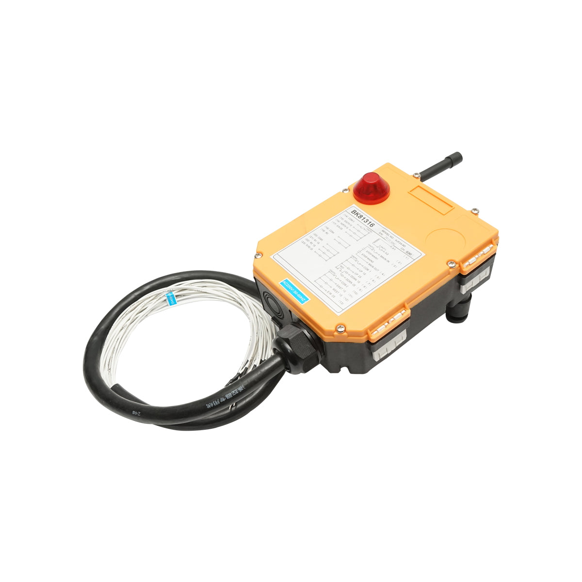 Wireless industrial remote control with 10 commands AC 220V and water protection Breckner Germany