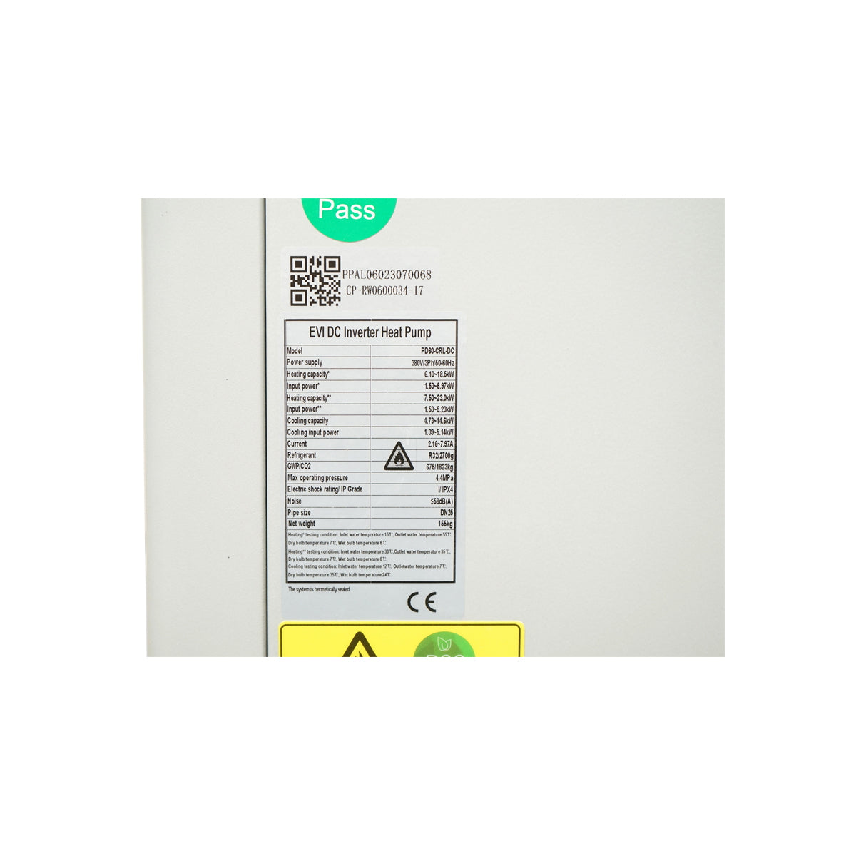 Monoblock air-to-air heat pump 23KW, 380V IPX4 Pool World