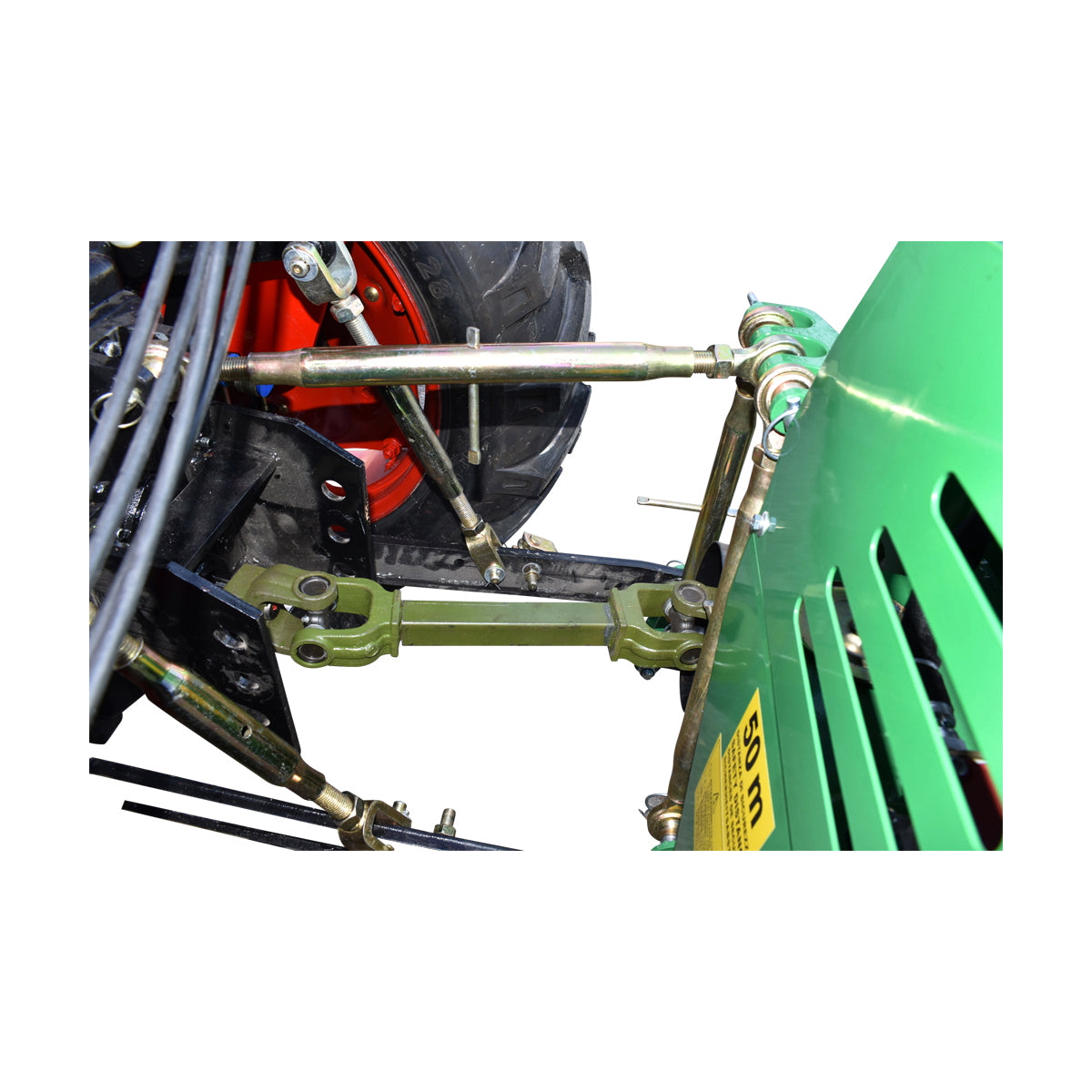 Articulated hydraulic arm mounted with 800mm choppers for hedge trimming