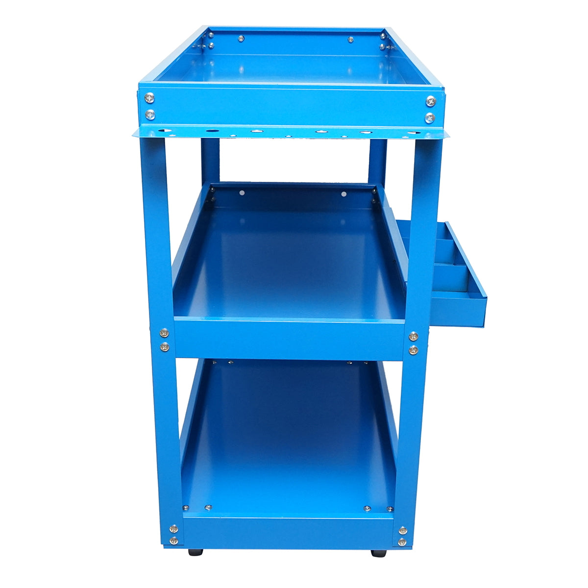 Metal cart on wheels with 3 shelves for tools 660x360x730mm