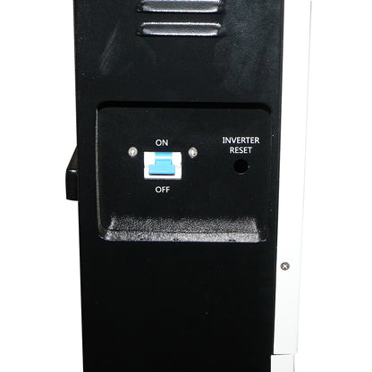 5 KW ON/OFF GRID hybrid solar inverter with integrated Li-ion LifePo4 51.2V, 200Ah battery, BMS, single-phase IP54