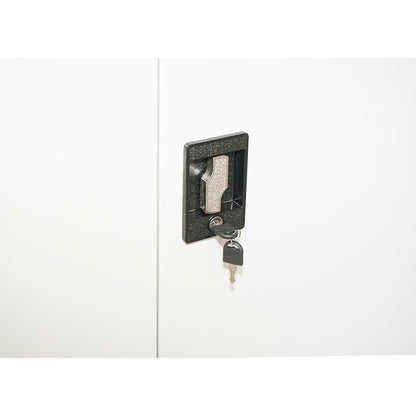 Metal storage cabinet 1800x900x400mm with 2 secure doors, 4 shelves, gray Breckner Germany