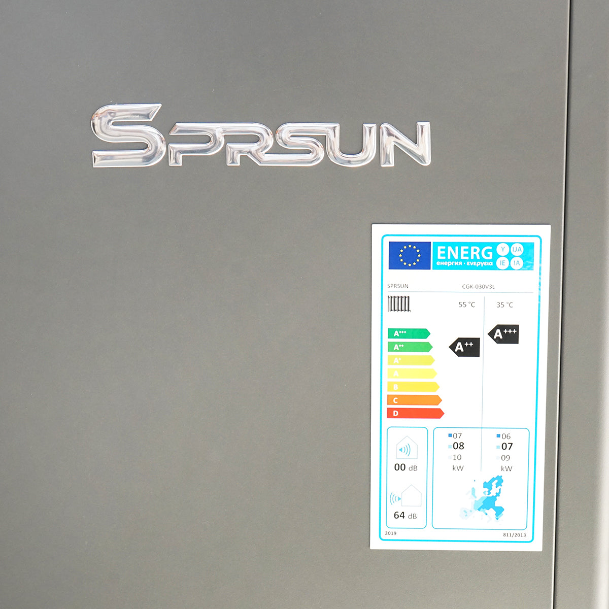 Monoblock air-water heat pump 12KW, 380V, installation kit included SPRSUN