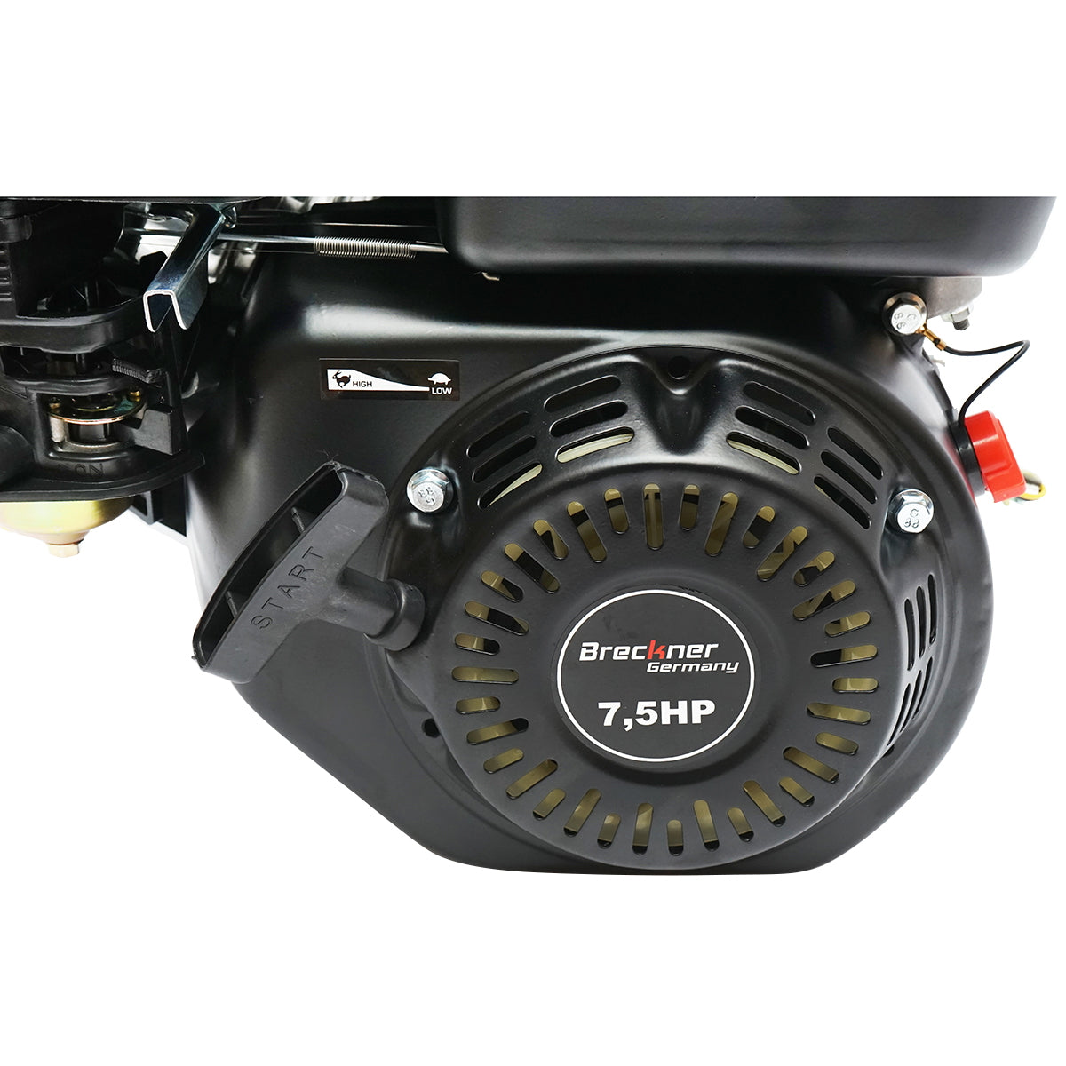 7.5HP gasoline engine, 4-stroke, 25mm notched shaft Breckner Germany