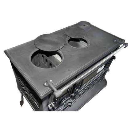Wood stove with hotplate and cast iron oven 830x520x800mm