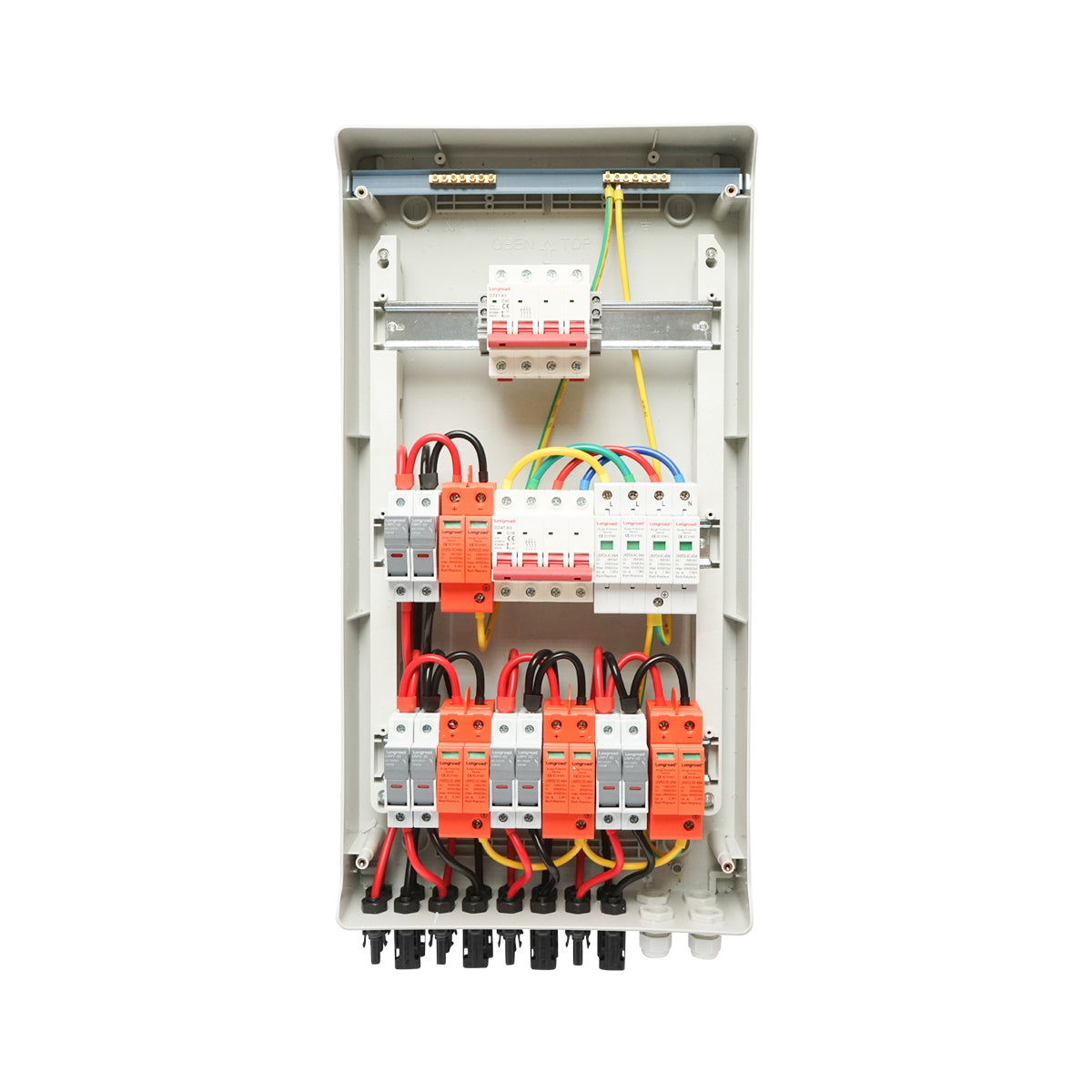 DC/AC fuse box equipped for photovoltaic systems 10-20KW with ON/OFF Grid prosumer inverters