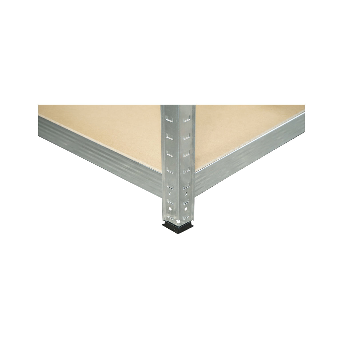 Metal shelf with 5 MDF shelves, 180x100x40cm, 250kg/shelf, no screw assembly, galvanized