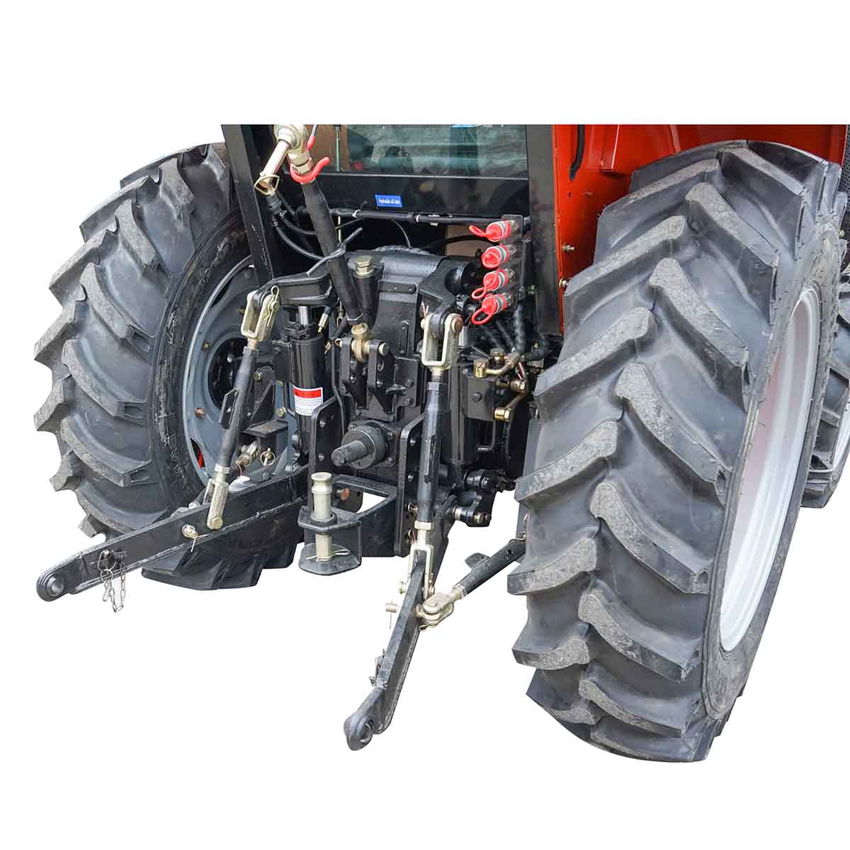 90HP tractor, 4x4 with front loader, closed cabin, wheels 14.9-30/9.5-24
