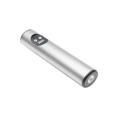 Dark gray portable air compressor 12.4V rechargeable battery 6000Am 250x56x47mm with accessories