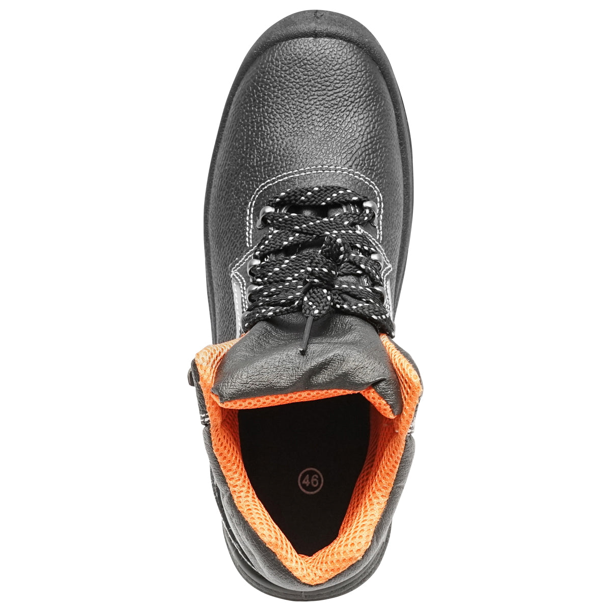 Size 46 safety boots with toe cap and steel sole insert 5015