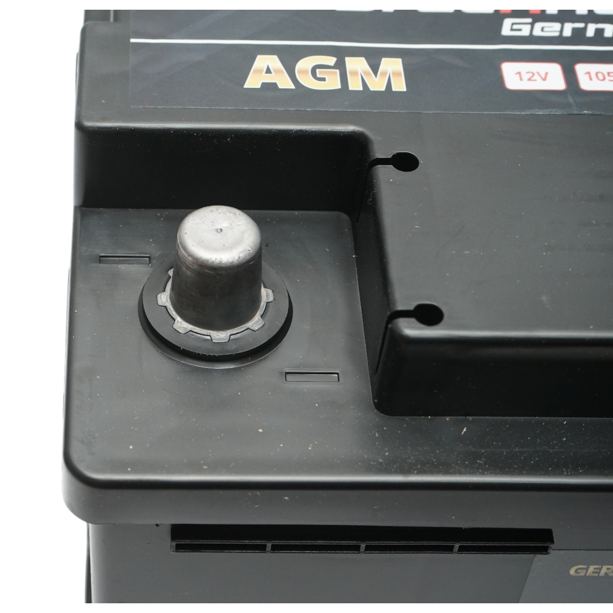 AGM start-stop car battery 12V 105 Ah, 1100A start 392x175x195mm Breckner Germany