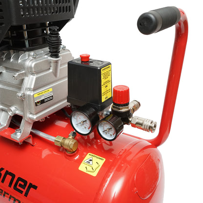 Air compressor with a volume of 50L, power 1.5kW/2HP, maximum pressure 8 Bar, air intake volume 184L, Breckner Germany