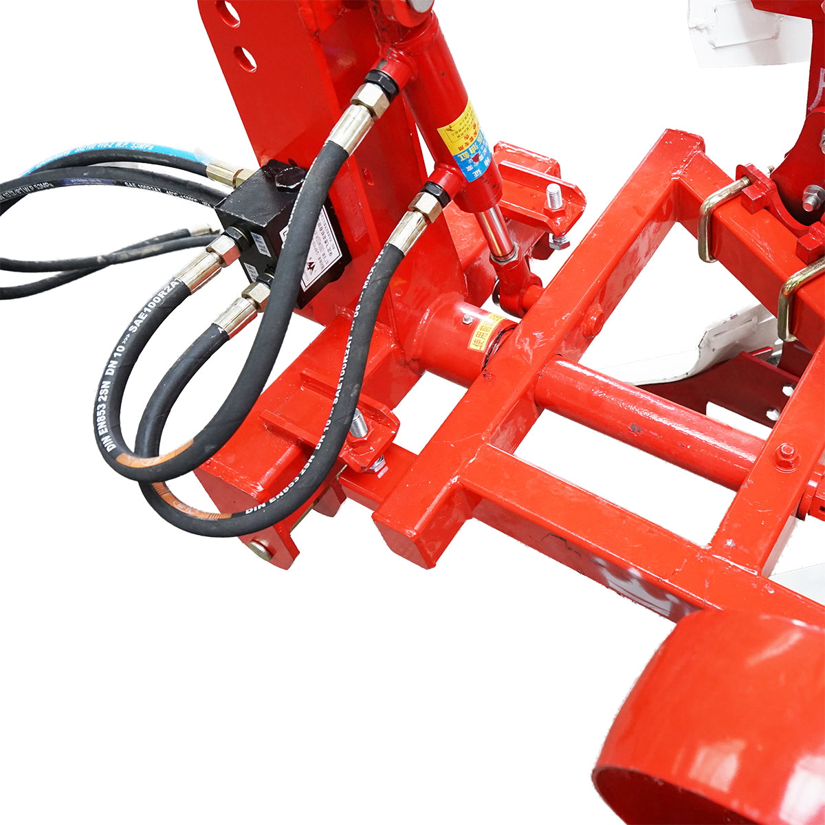 Agricultural plow with 3 reversible hydraulic bodies, Konig Traktoren serrated shares.