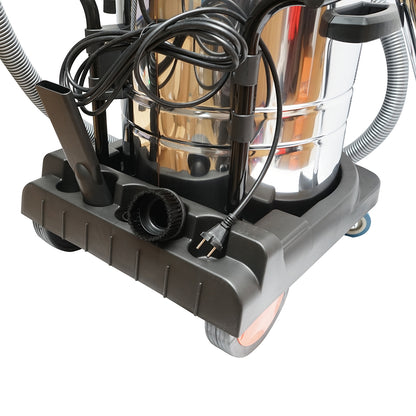 Professional industrial dry/wet vacuum cleaner 3000W, 220V, volume 70L stainless steel body Breckner Germany