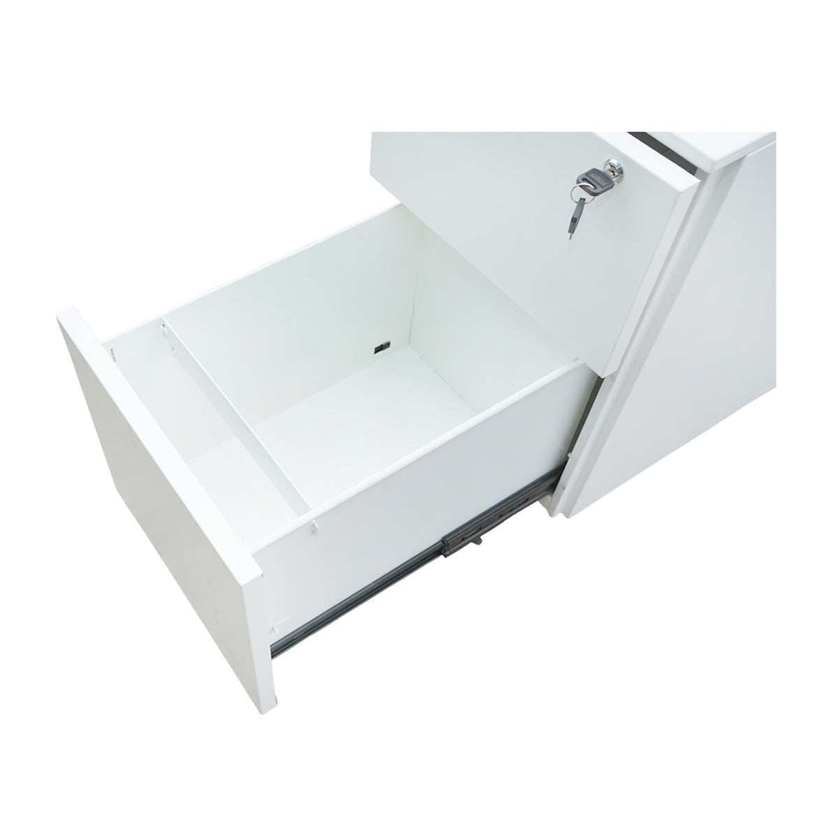 Classifier, metal filing cabinet 2 drawers with wheels 560x340x480mm, RAL7035 Breckner Germany