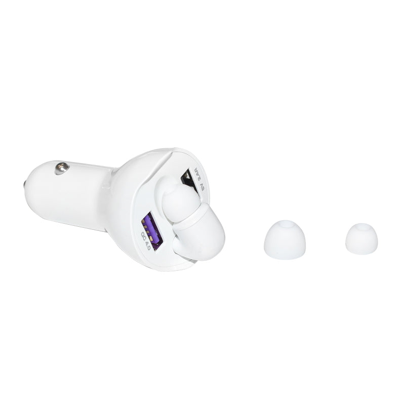 Bluetooth headset with car charger type cigarette lighter