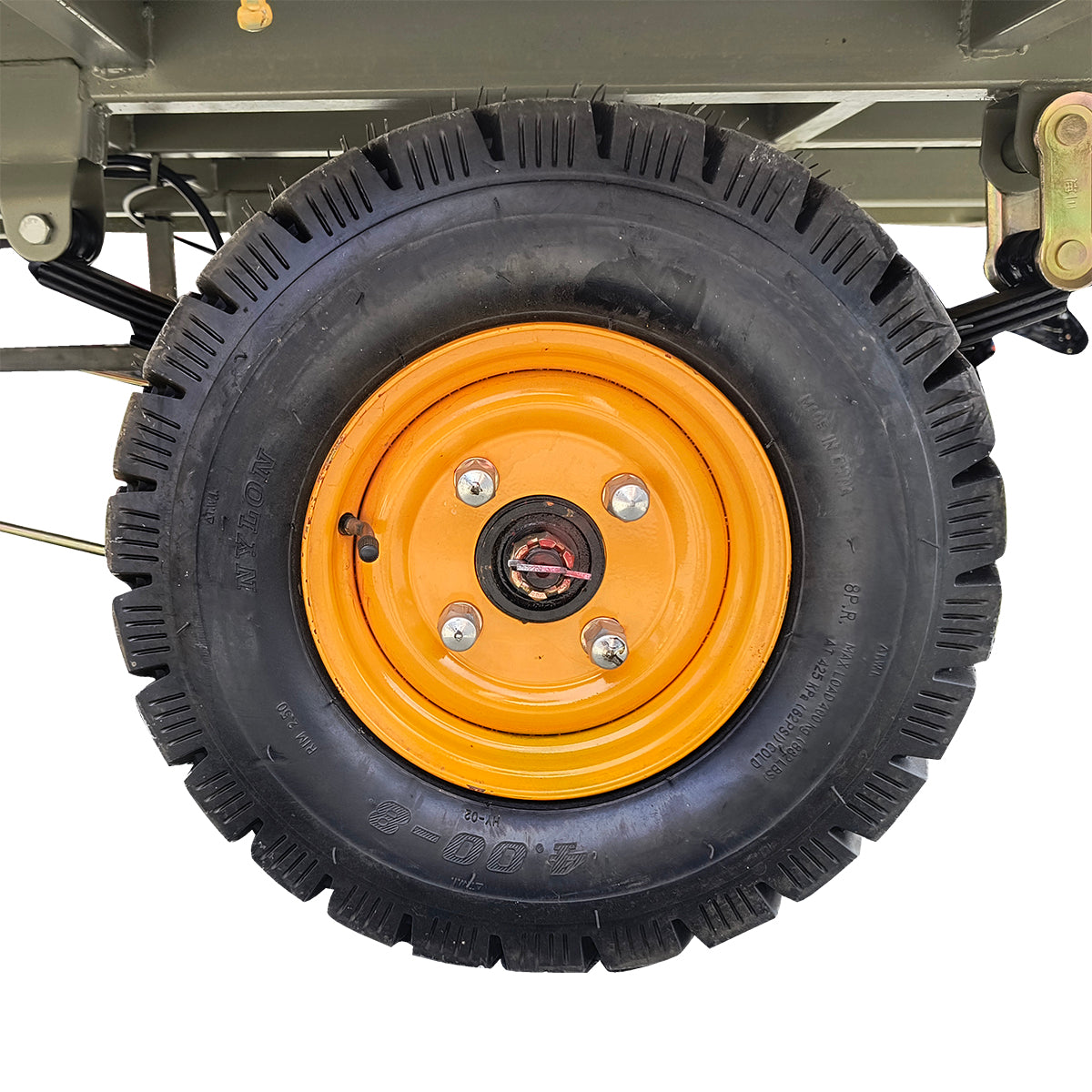 Electric platform cart with bench for transporting goods 1200W, 60V, 3x1.25m maximum load 1000Kg THOR