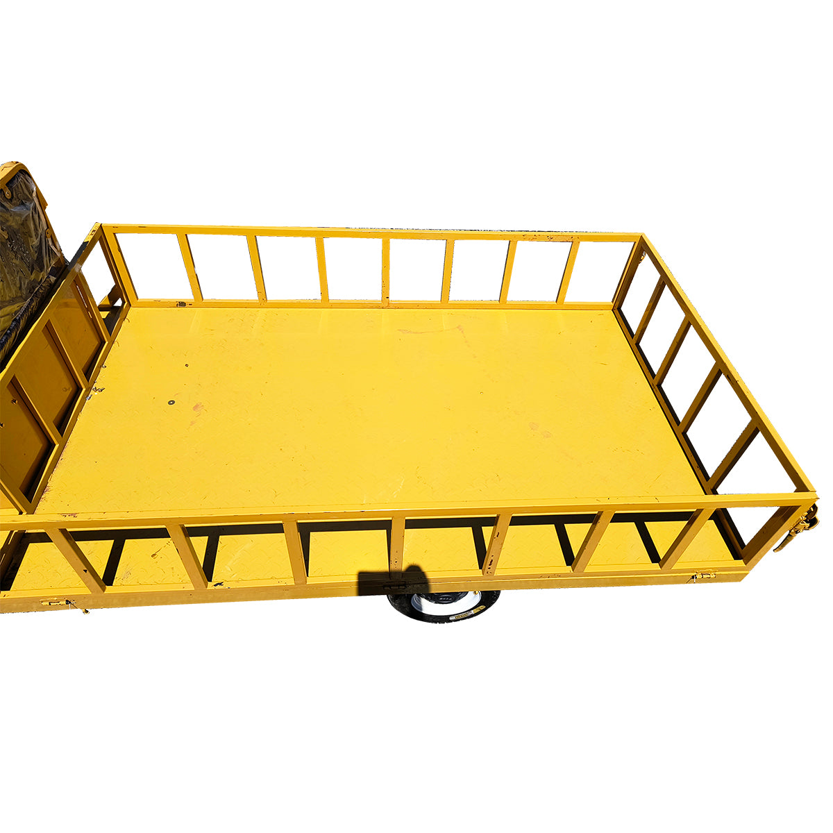 Electric cart platform with bench and shutters for cargo transport 1200W, 60V, 2.5x1.25m maximum load 1000Kg THOR