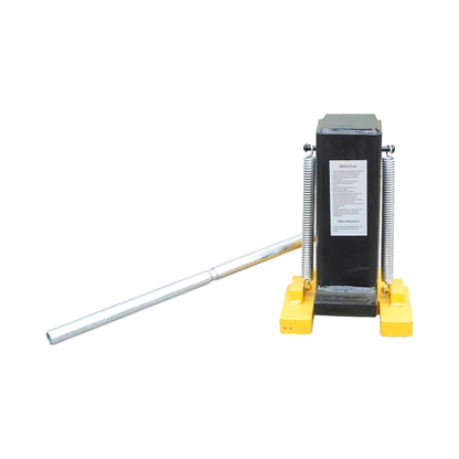 15-ton jack with maneuverable roller mechanism for heavy equipment