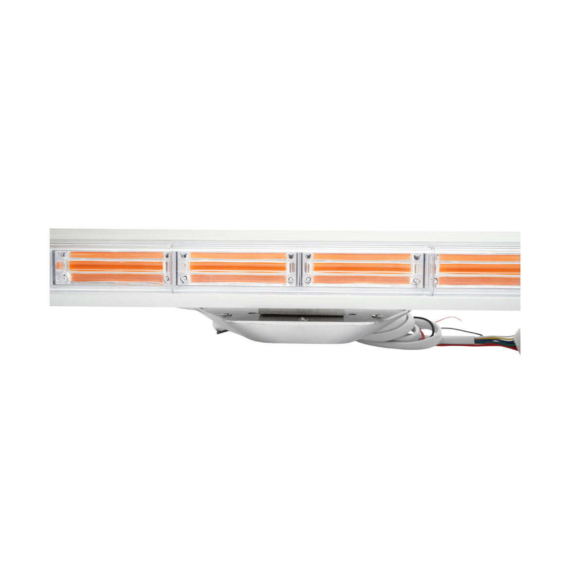 12V light bar with 22 yellow light modules and integrated sound 1180x210x68mm Breckner Germany