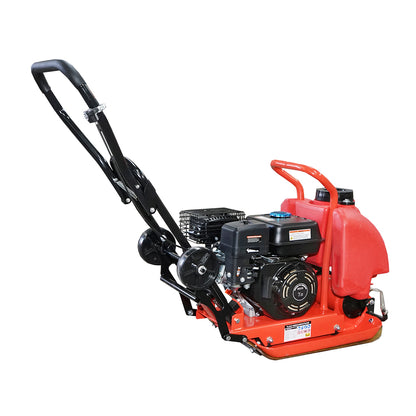 C60 compactor plate with a working surface of 510x370mm, standard euro 5 engine, 196CC/7HP, 5900 rpm, 58Kg with water tank Breckner Germany.