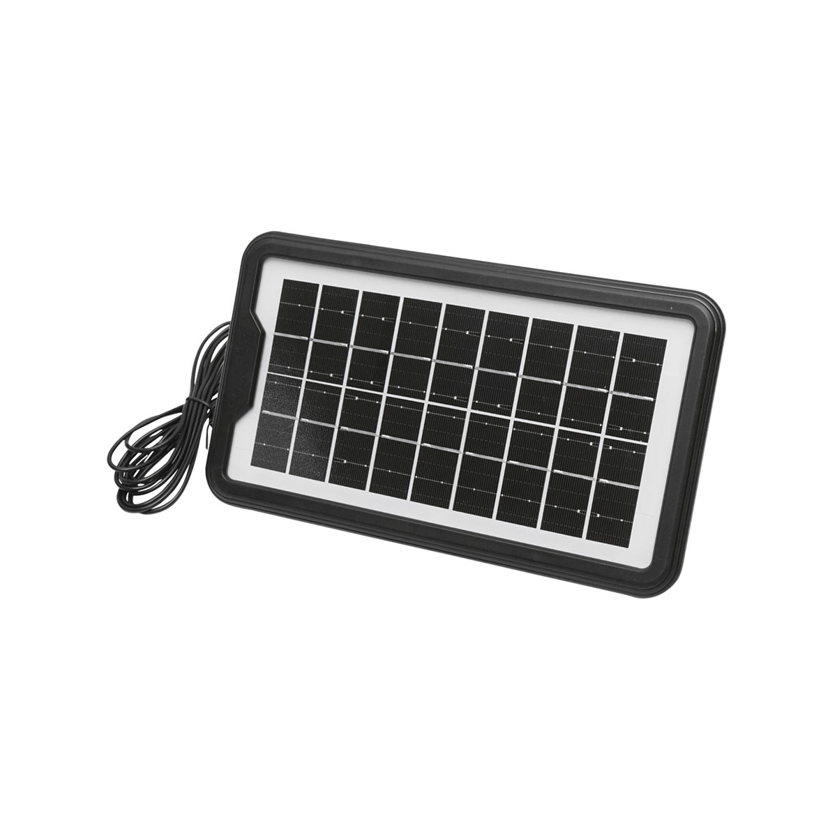 Portable LED lighting kit with 3 bulbs/projector, FM radio, solar panel remote control and 6V, 3 Ah battery for fishing camping GD-8060