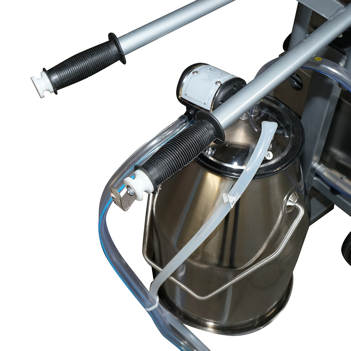 Cow milking machine 1 station 650W, stainless steel tank 25L, milking group with 4 teats, vacuum pressure 45-50 kPa, pulsations 60-80 cpm