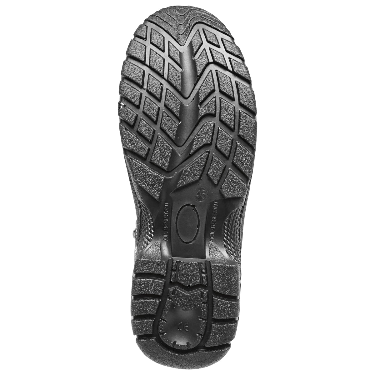 Size 46 safety boots with toe cap and steel sole insert 5015