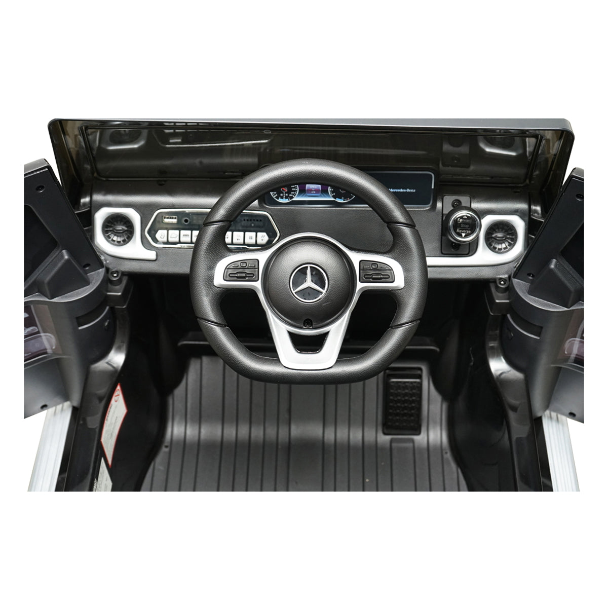 6V/7Ah battery electric car with remote control for kids Mercedes G500 JJ2077 black with leather seat